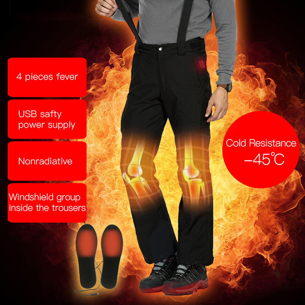 USB Smart Heating Waterproof Ski Pants W49735