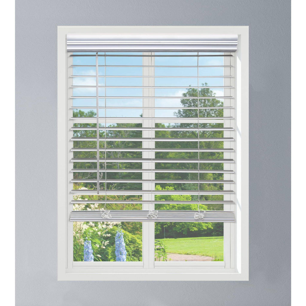 White Faux Wood Blinds N818516