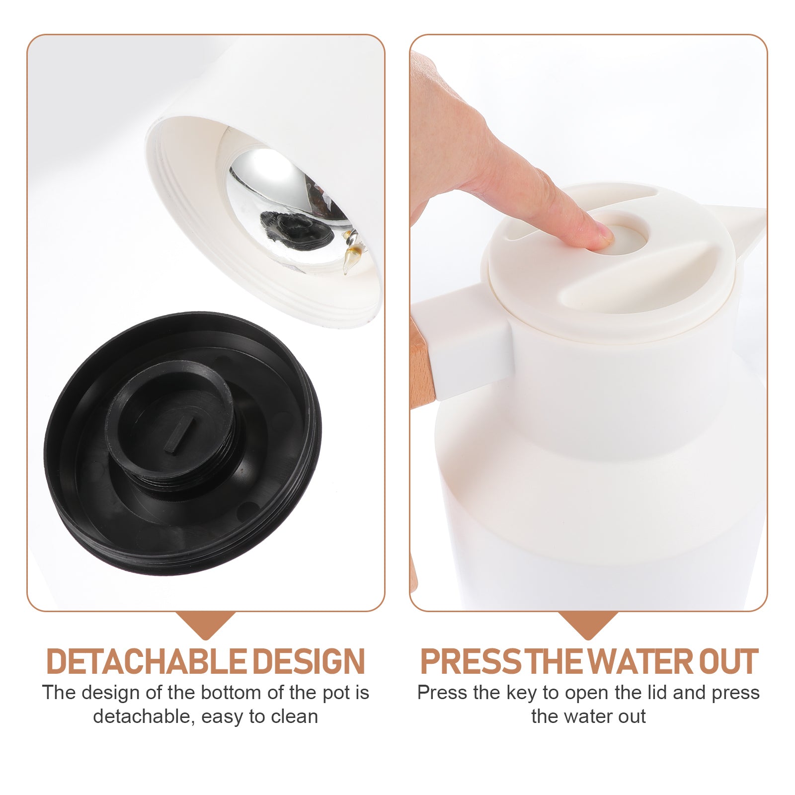 Insulation Kettle Hot Water Bottle Large Capacity Glass Liner Water Pot A678270