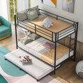 Black Bunk Bed with Trundle and Sliding Shelf H94377