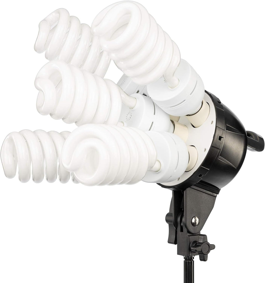 3-Light Fluorescent Studio Lighting Kit with Softboxes, Light Stands, & Carry Case A113551