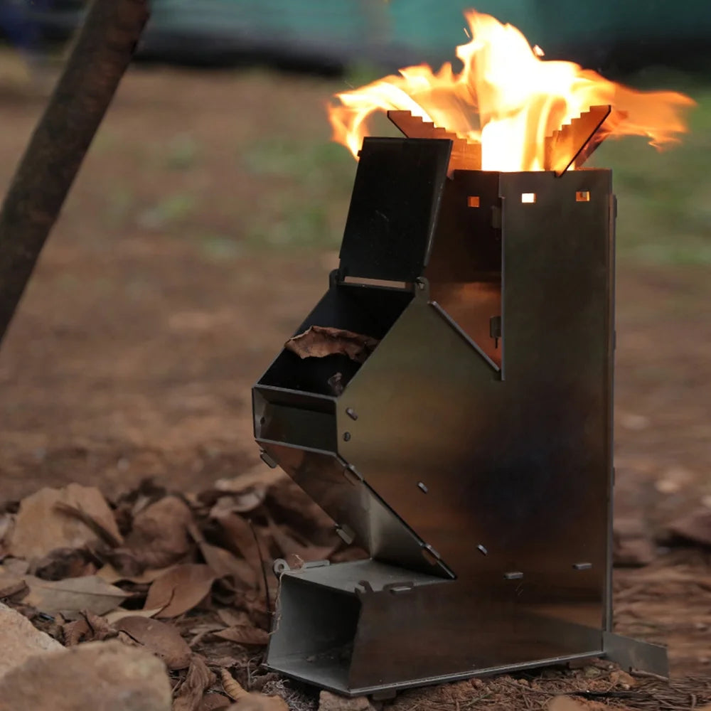 Portable Stainless Steel Wood Burning Rocket Stove G19347
