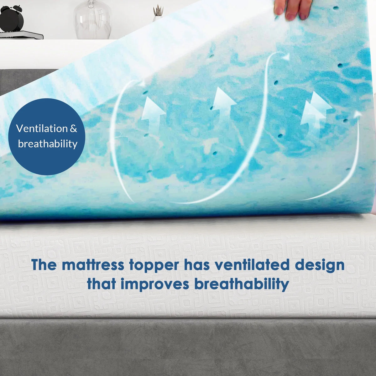 3 inch Gel Infused Memory Foam Twin Mattress Topper M604