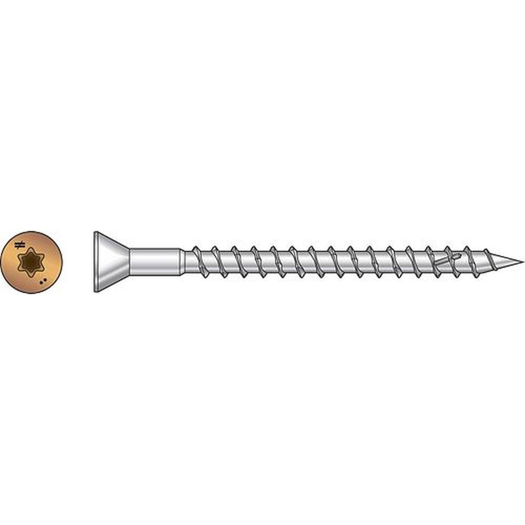 #8 x 2-1/2 x 22 305SS Star Tan Trim Head Screw C164110