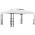 White Powder-Coated Steel Garden Gazebo G739
