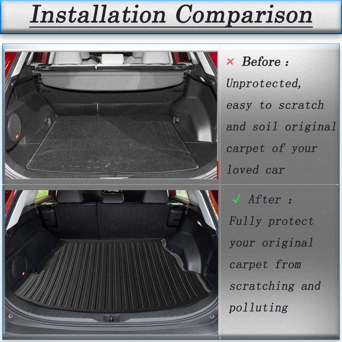 Black TPO Cargo Liner Pack of 2 Y7018