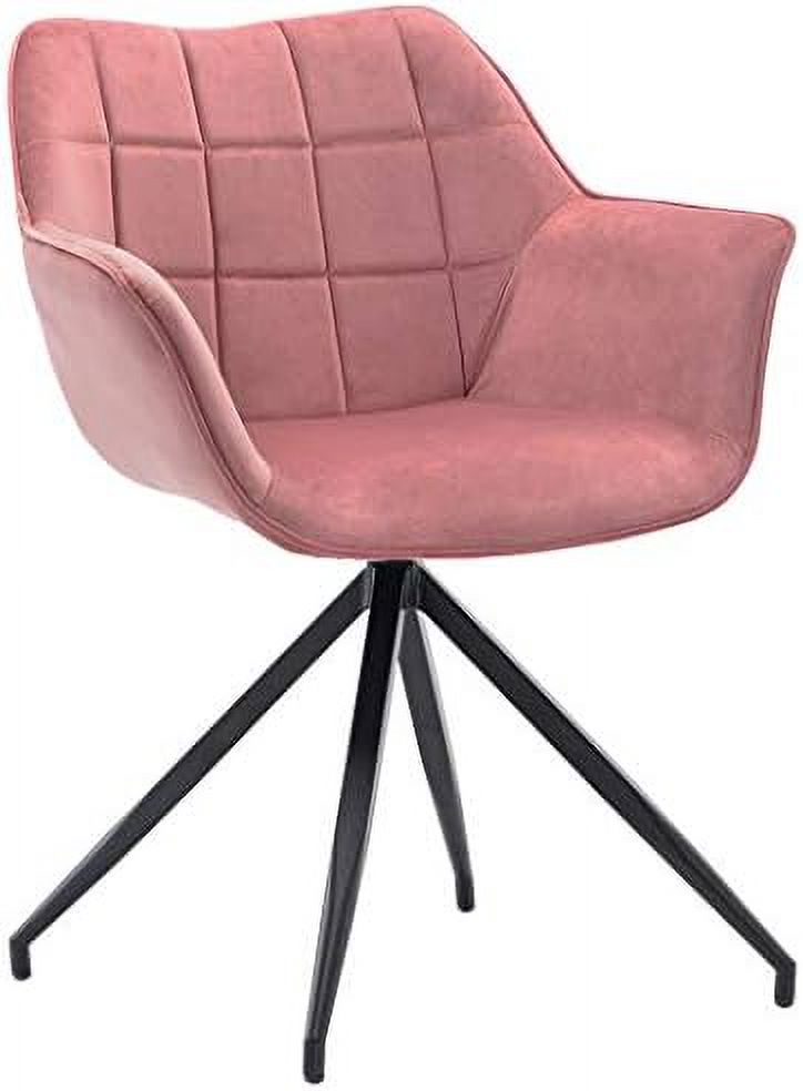 Pink Velvet Accent Dining Arm Chair B316