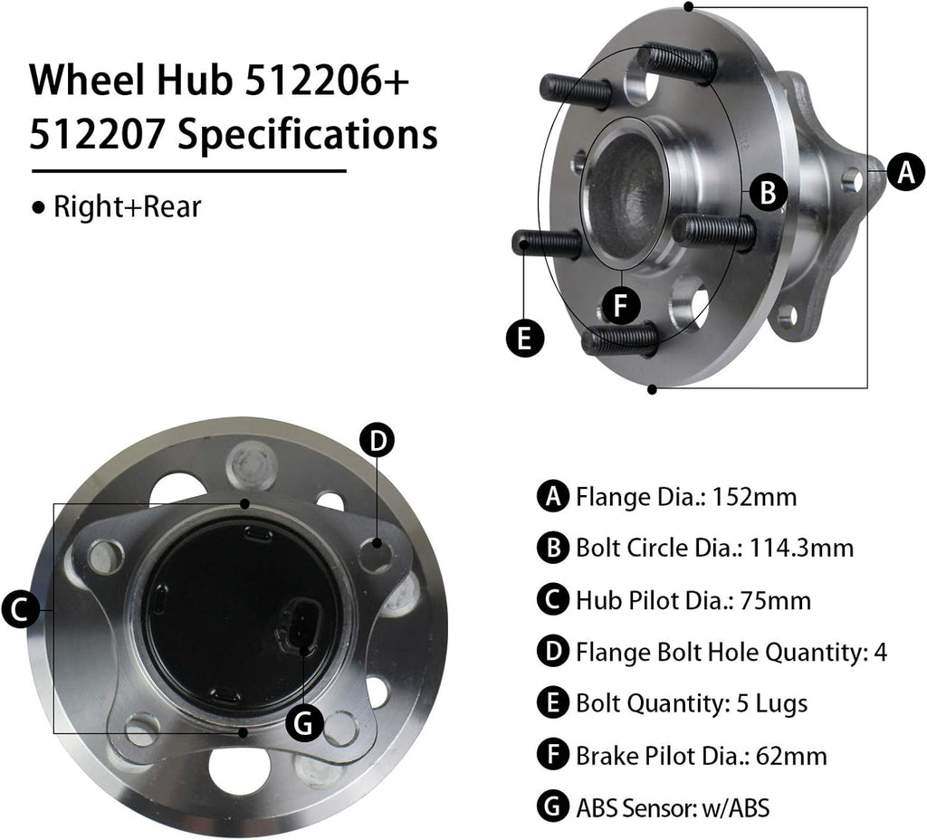 Rear Wheel Hub & Bearing Assembly J532