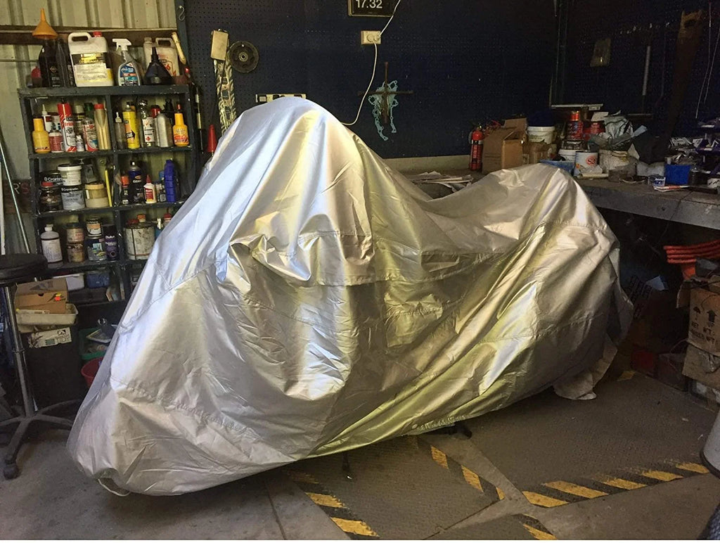 Motorcycle Cover with Reinforced Securing Straps and Storage Bag A863