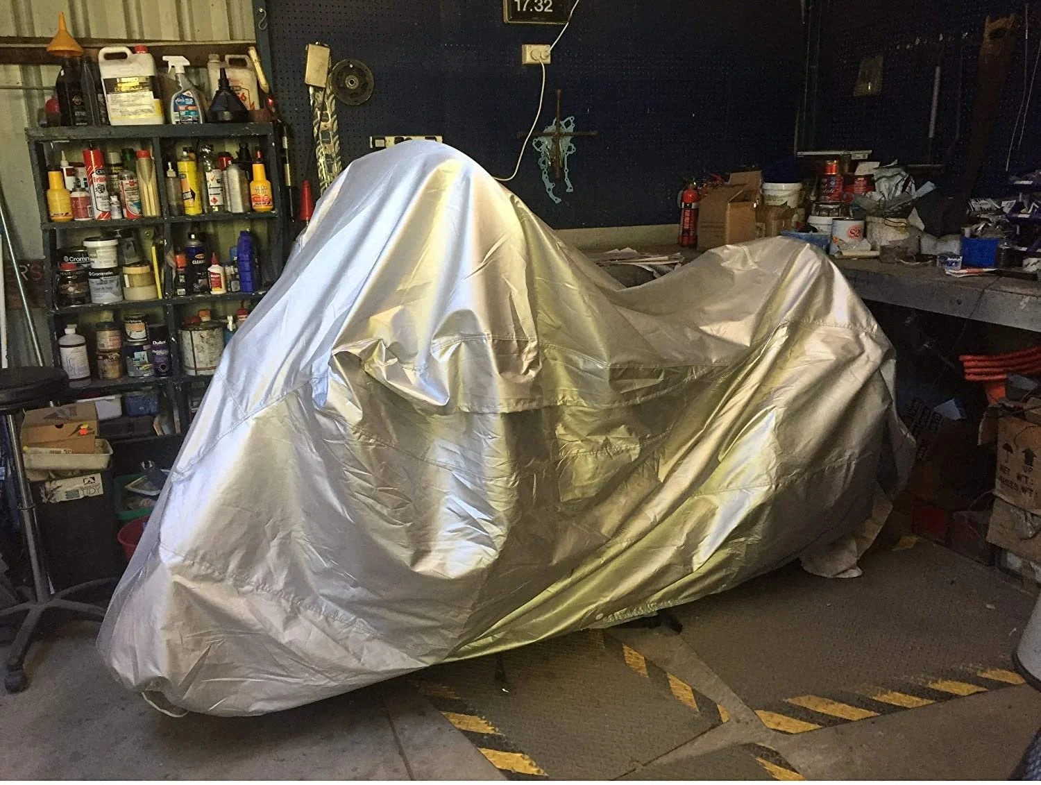 Motorcycle Cover with Reinforced Securing Straps and Storage Bag A863