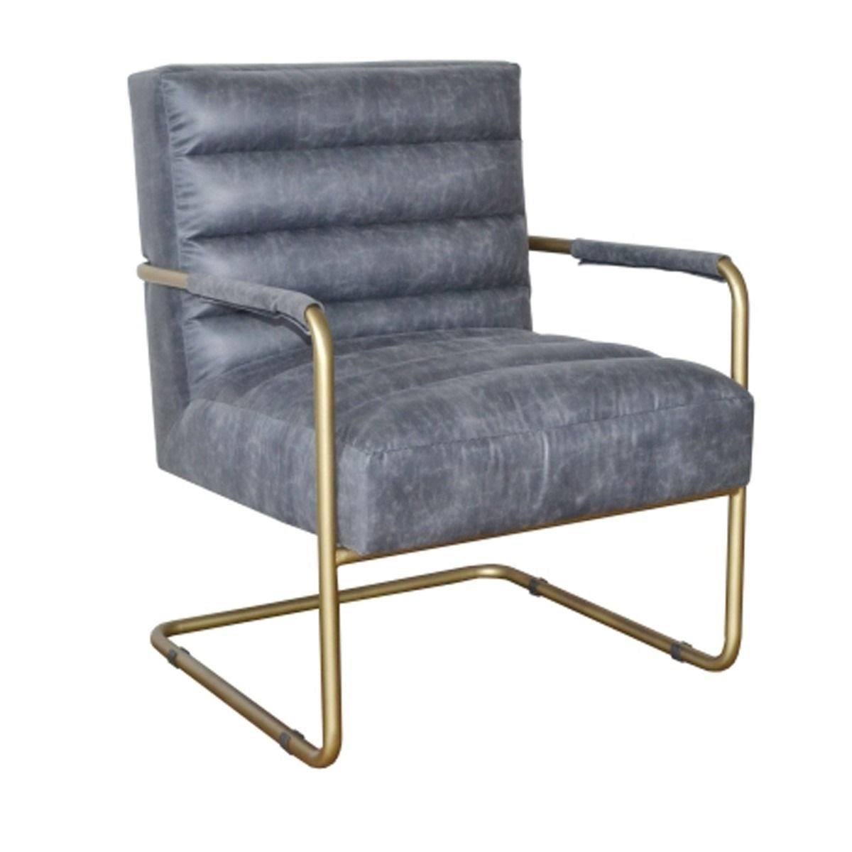 Midnight Leatherette Accent Chair Q1312