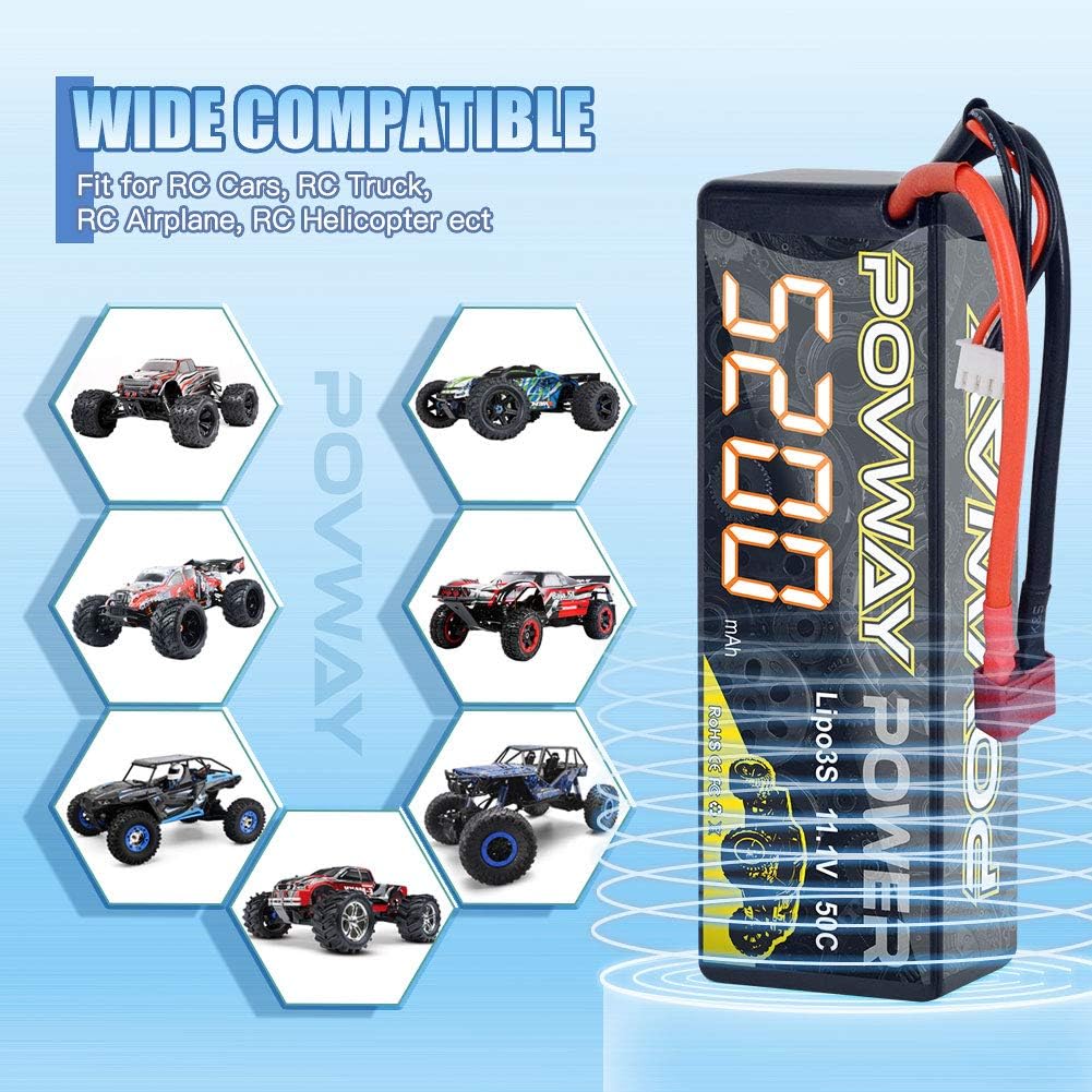 3S 11.1V 50C 5200 RC Battery Pack of 2 L4379