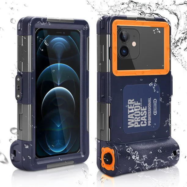 Waterproof Protective Case for Phones Up to 6.9 Inch with Lanyard X74412
