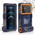 Waterproof Protective Case for Phones Up to 6.9 Inch with Lanyard X74412