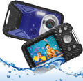 Blue 16MP 1080P Waterproof Digital Camera D1222