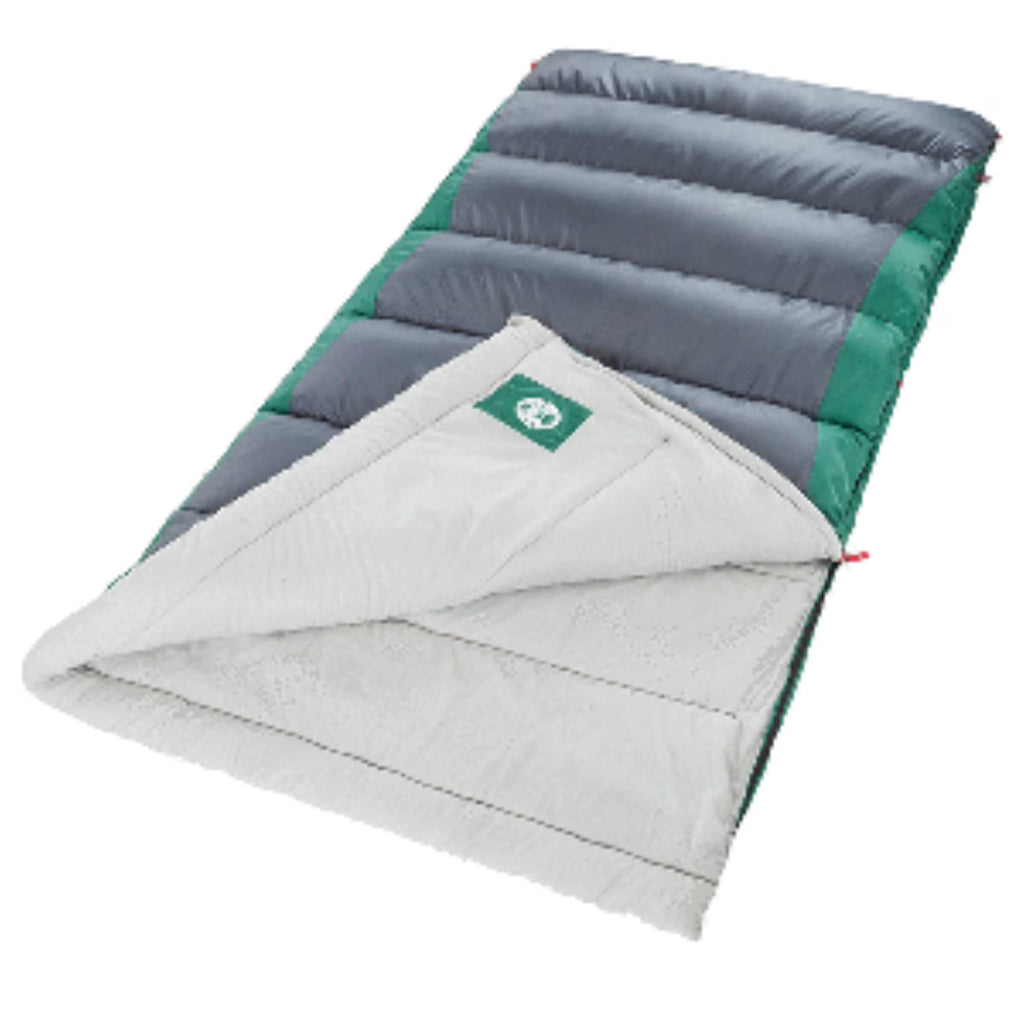 Coleman 40 Big n' Tall Sleeping Bag - Green/Grey B135