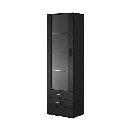 Black Modular 1 Door Bookcase S743