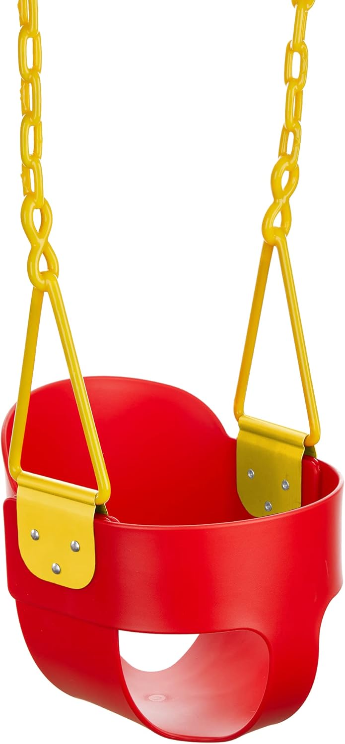 Blue Toddler Swing with Chain and Carabiners J738452