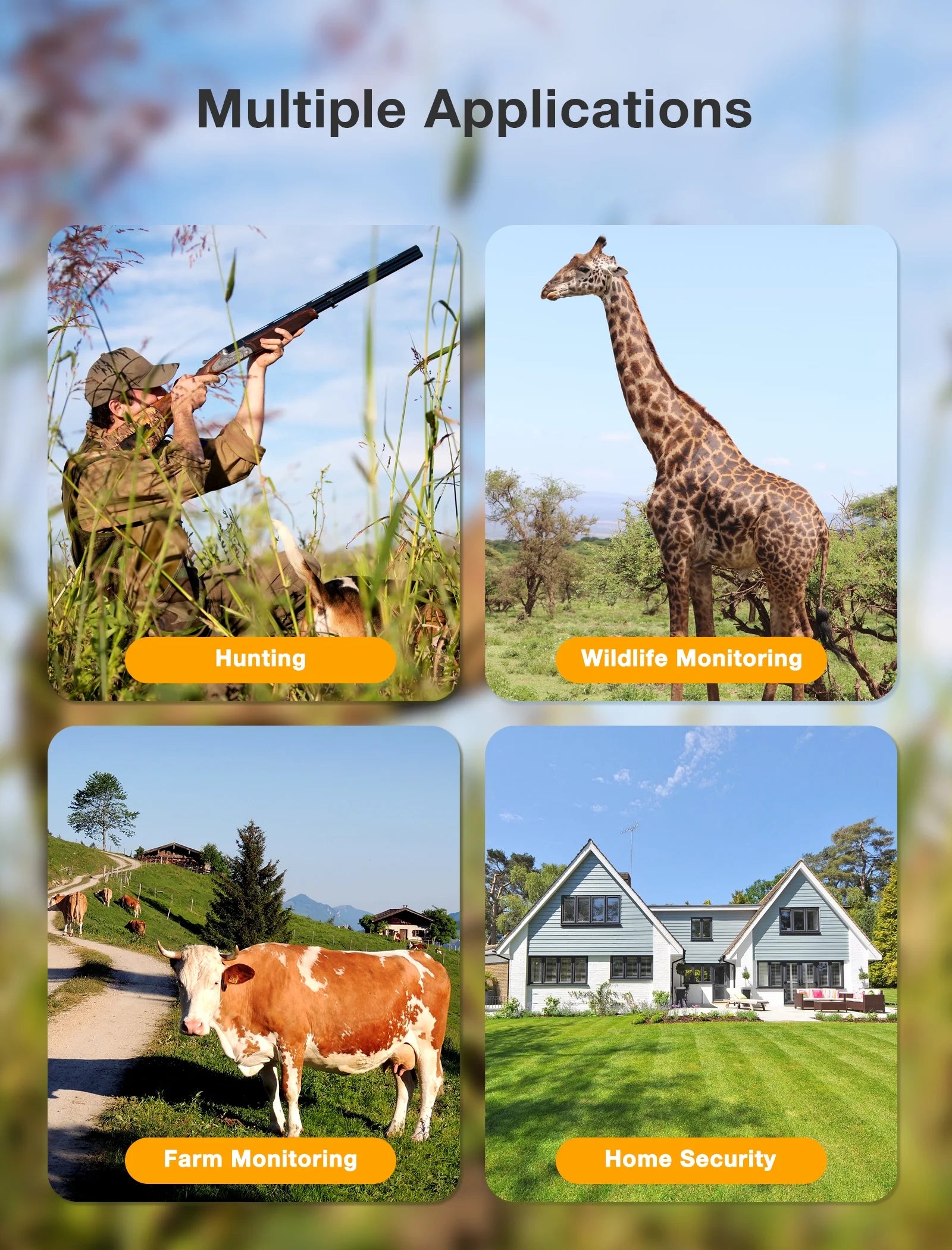 Trail Camera with SD Card 40MP 4K Infrared Night Vision Waterproof Motion Activated 120° Wide Angle 2.0" LCD E1619