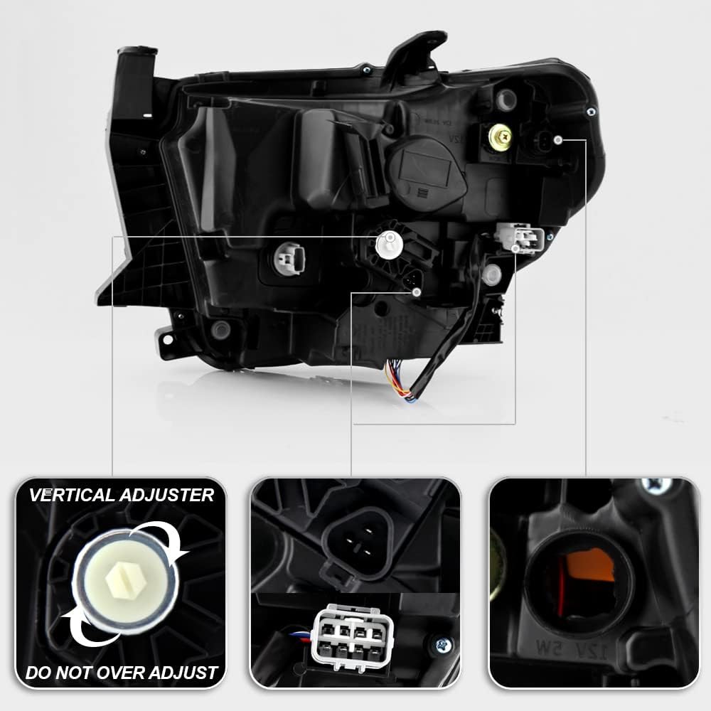 Smoked Chrome Housing LED Headlight Assembly Passenger Side W326241