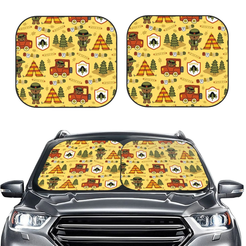 2 Piece Car Windshield Sun Shade O56635