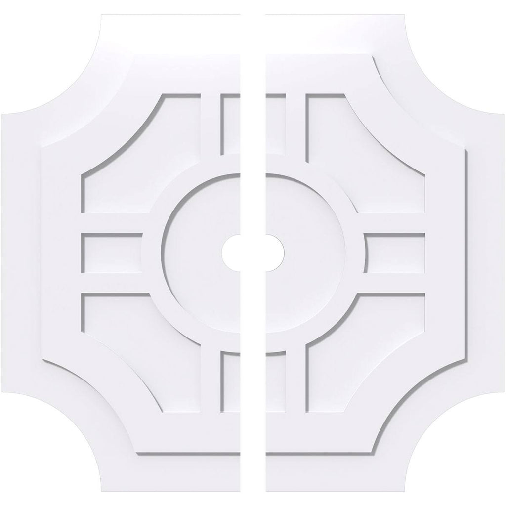 38 inchod x 3 inchid x 12 1/2 inchc x 1 inchp PVC Contemporary Ceiling Medallion Z552