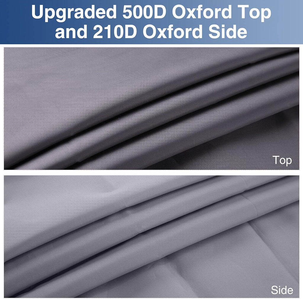 Upgraded Waterproof 500D Travel Trailer RV Cover with 4 Tire Covers, Tongue Jack Cover S59886