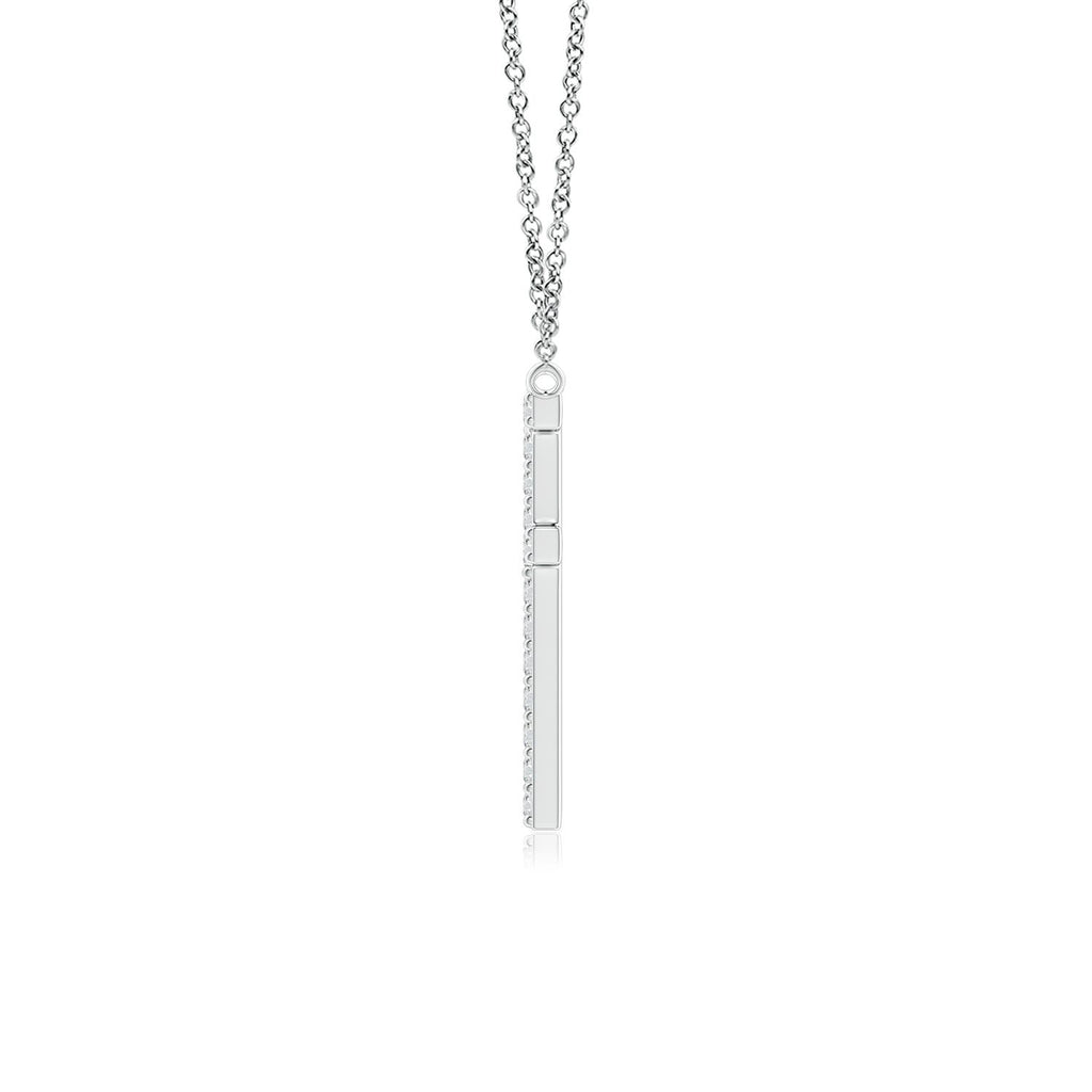 Natural Diamond Initials Pendant Necklace in 14K White Gold with 18 Inch Chain Z896161