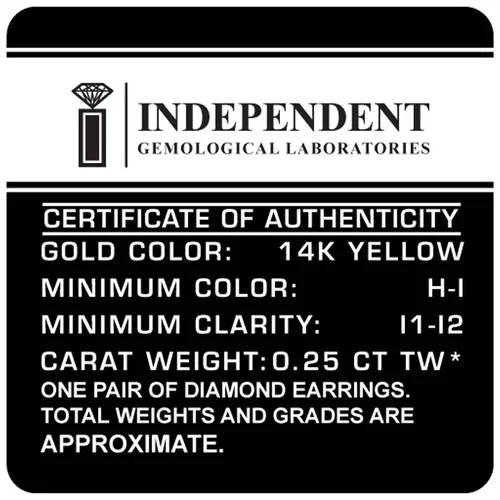 1/4 Carat T.W. Round Diamond Martini Stud Earrings in 14K White Gold N6546