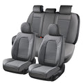 Gray Leather Car Seat Covers, 5 Seats Universal Seat Protectors R640835