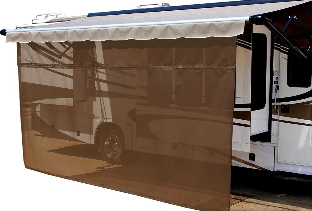 Solar Mesh Sunscreen for 12V Electric RV Awning - 13' x 6' - Grey Y6694