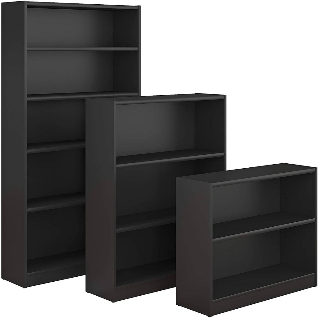 Black 5 Shelf Bookcase Set of 2 O860
