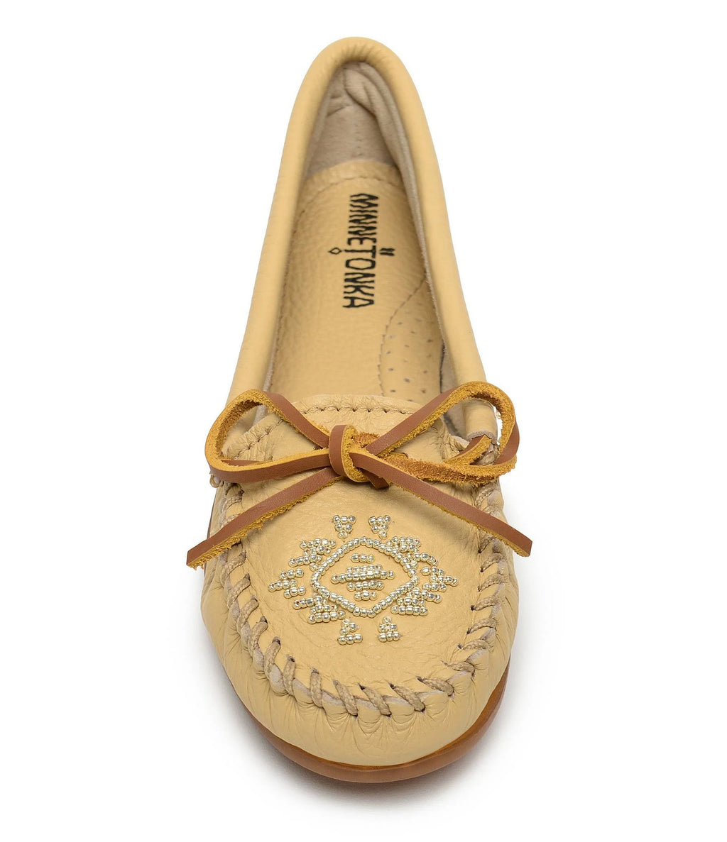 Deerskin Beaded Moc - Carmel 10 V4397