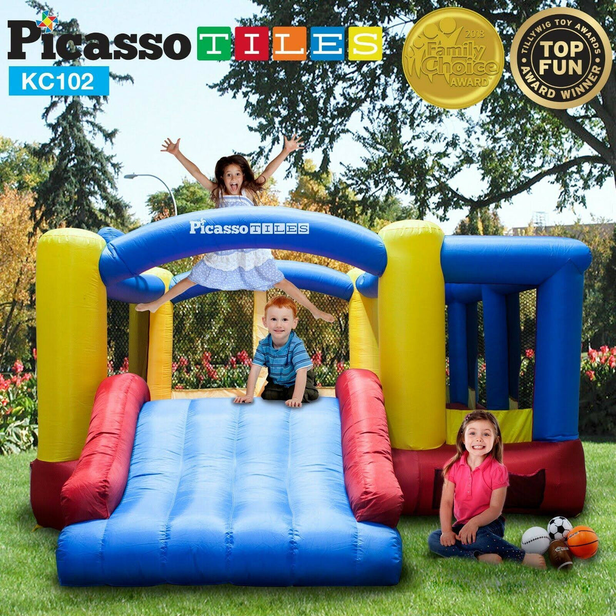 Inflatable Bouncer Jumping House with Slide Z634529