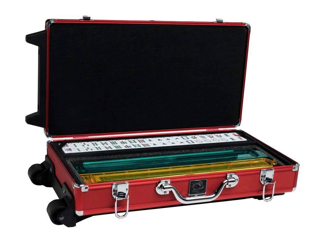 White Aluminum Case Mahjong Set A14890