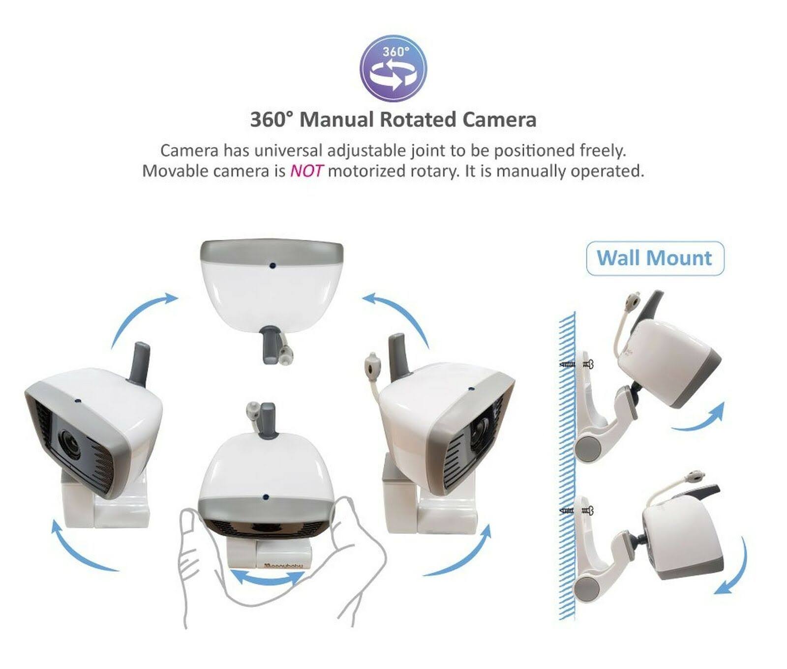 4.3 Inches LCD Video Baby Monitor with 2 Portable Cameras W113