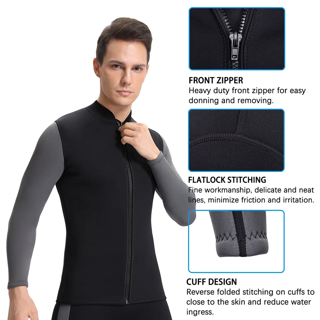 2mm Neoprene Long Sleeve Wetsuit Jacket S89000