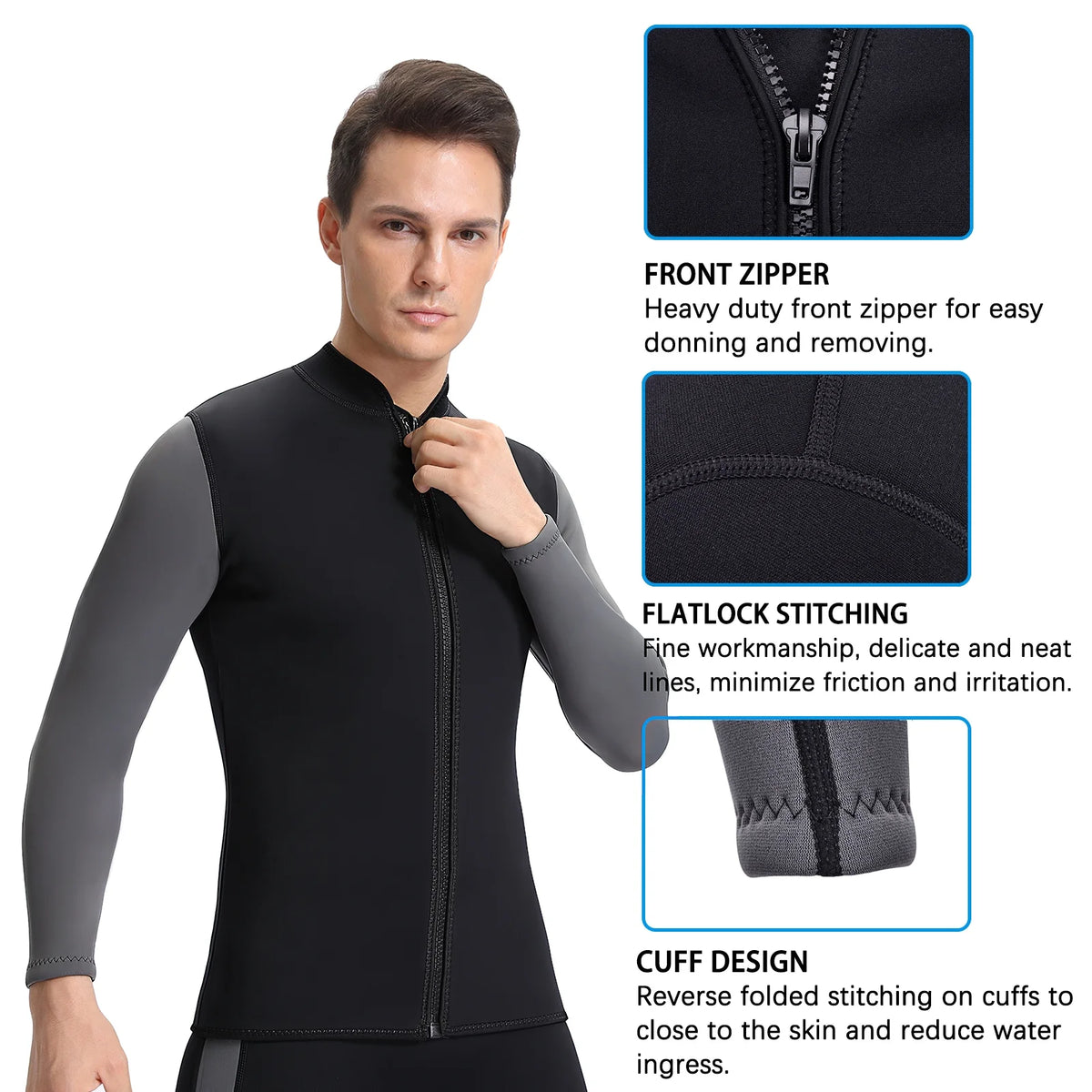 2mm Neoprene Long Sleeve Wetsuit Jacket S89000