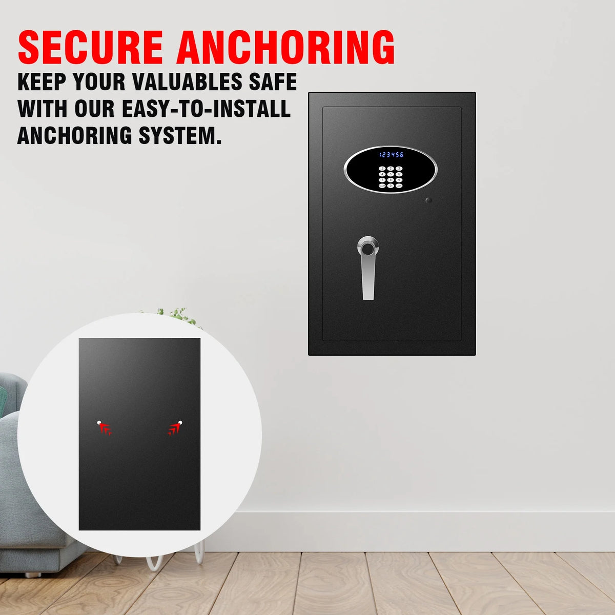 Fireproof Security Safe Box with Keys & Pass Code Q4994