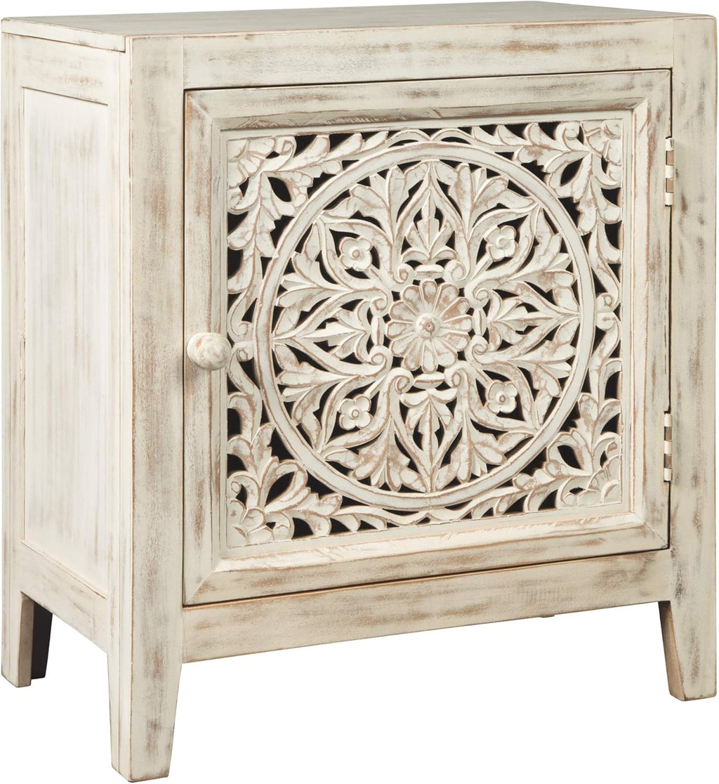 Vintage White Accent Cabinet R96378