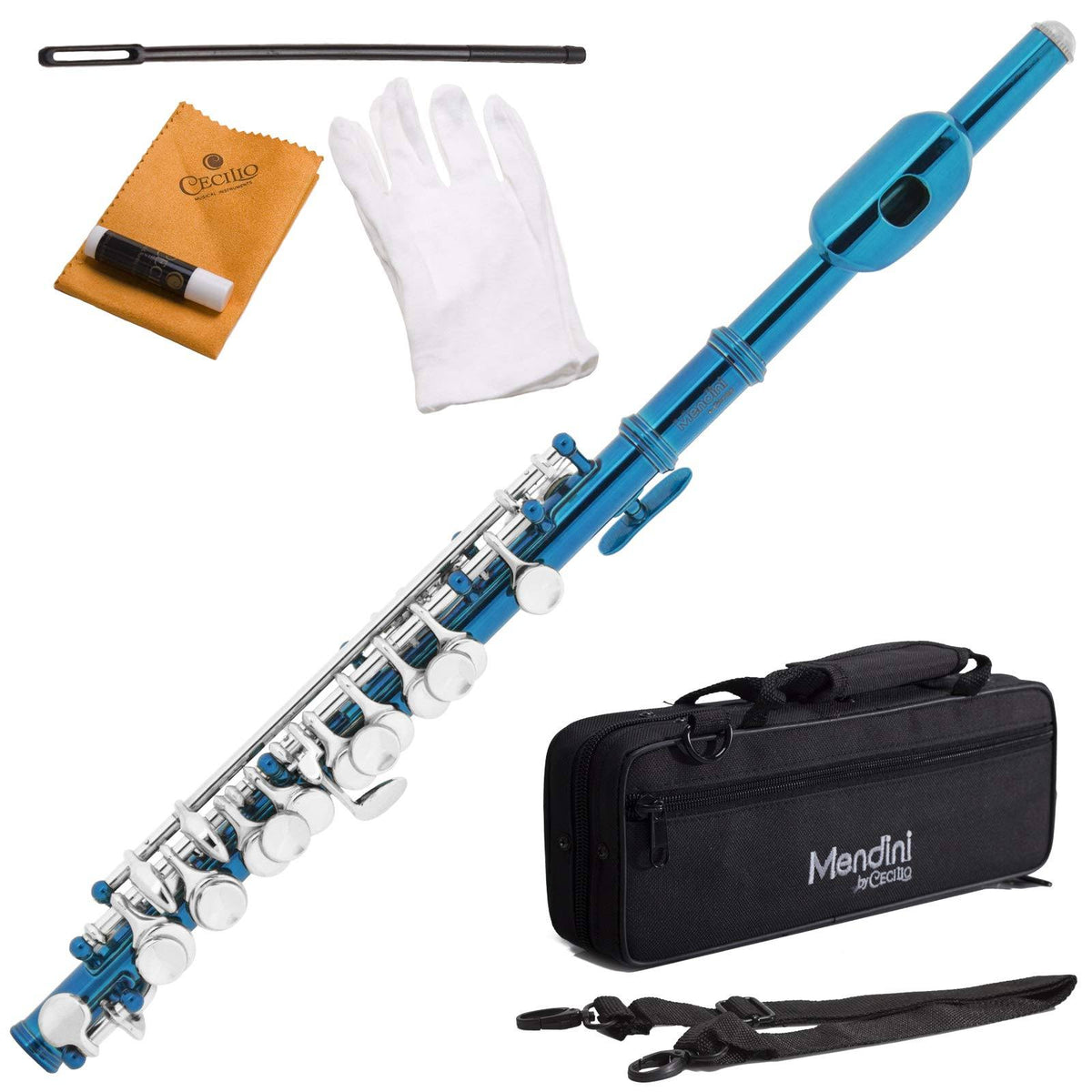 Sky Blue Lacquer C Piccolo with Nickel Keys and Deluxe Case K39870