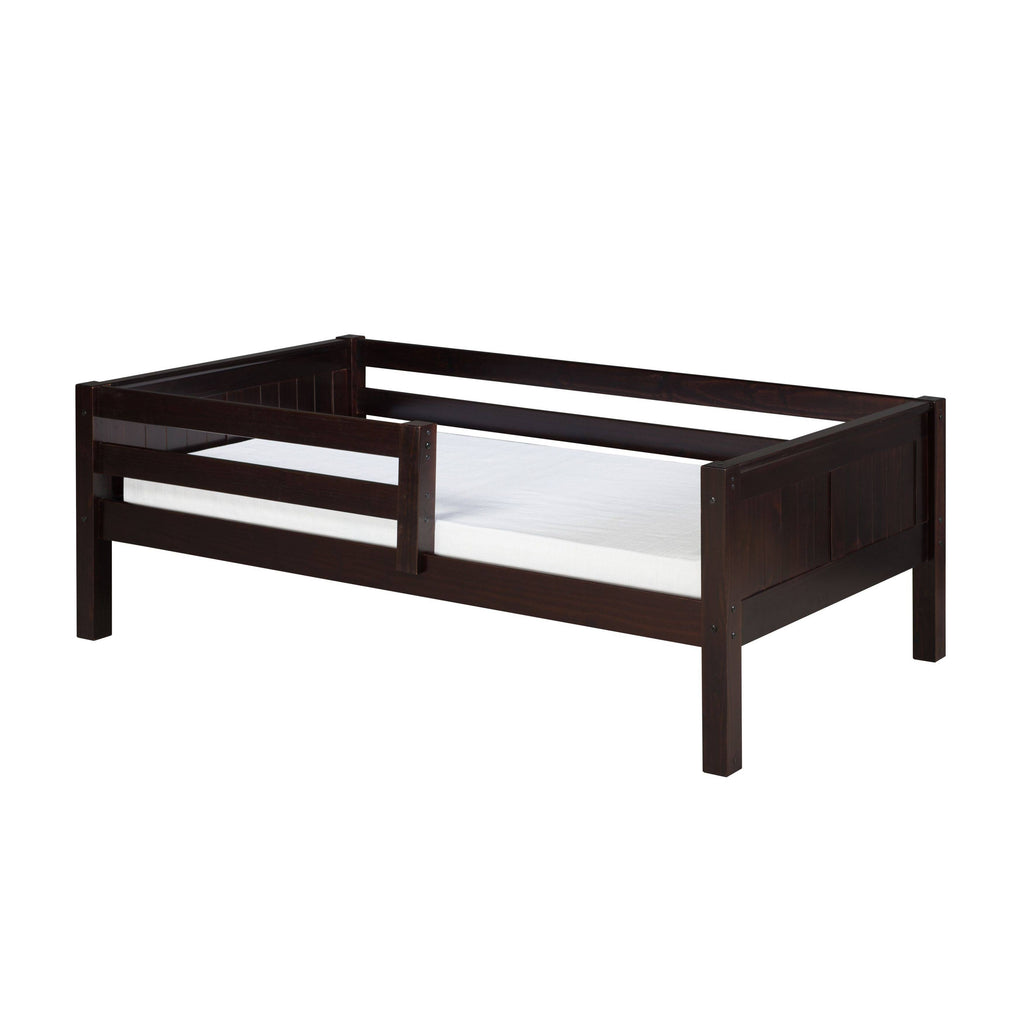 Twin Size Day Bed with Front Guard Rail and Panel Headboard X43940