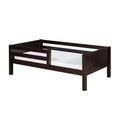 Twin Size Day Bed with Front Guard Rail and Panel Headboard X43940