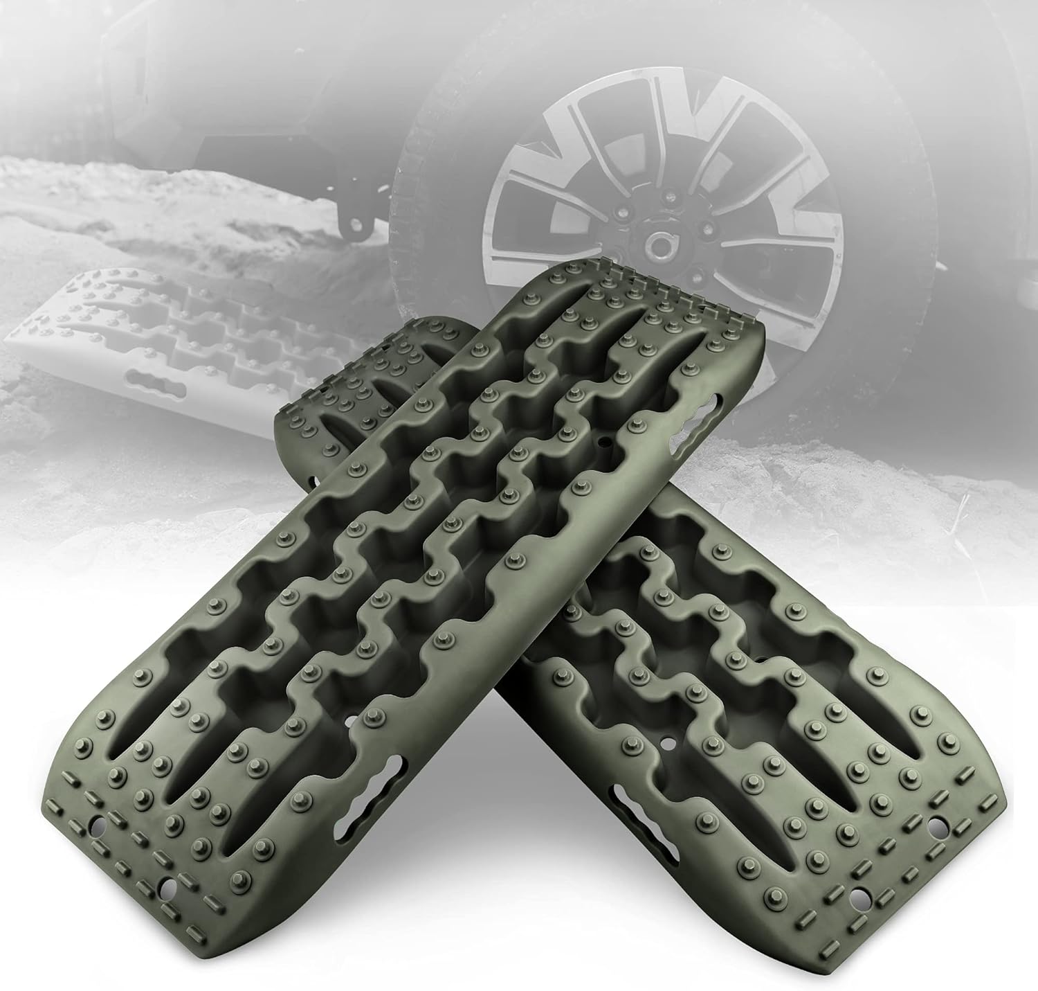 Orange Pack of 2 Traction Tracks for Sand Snow Mud R843