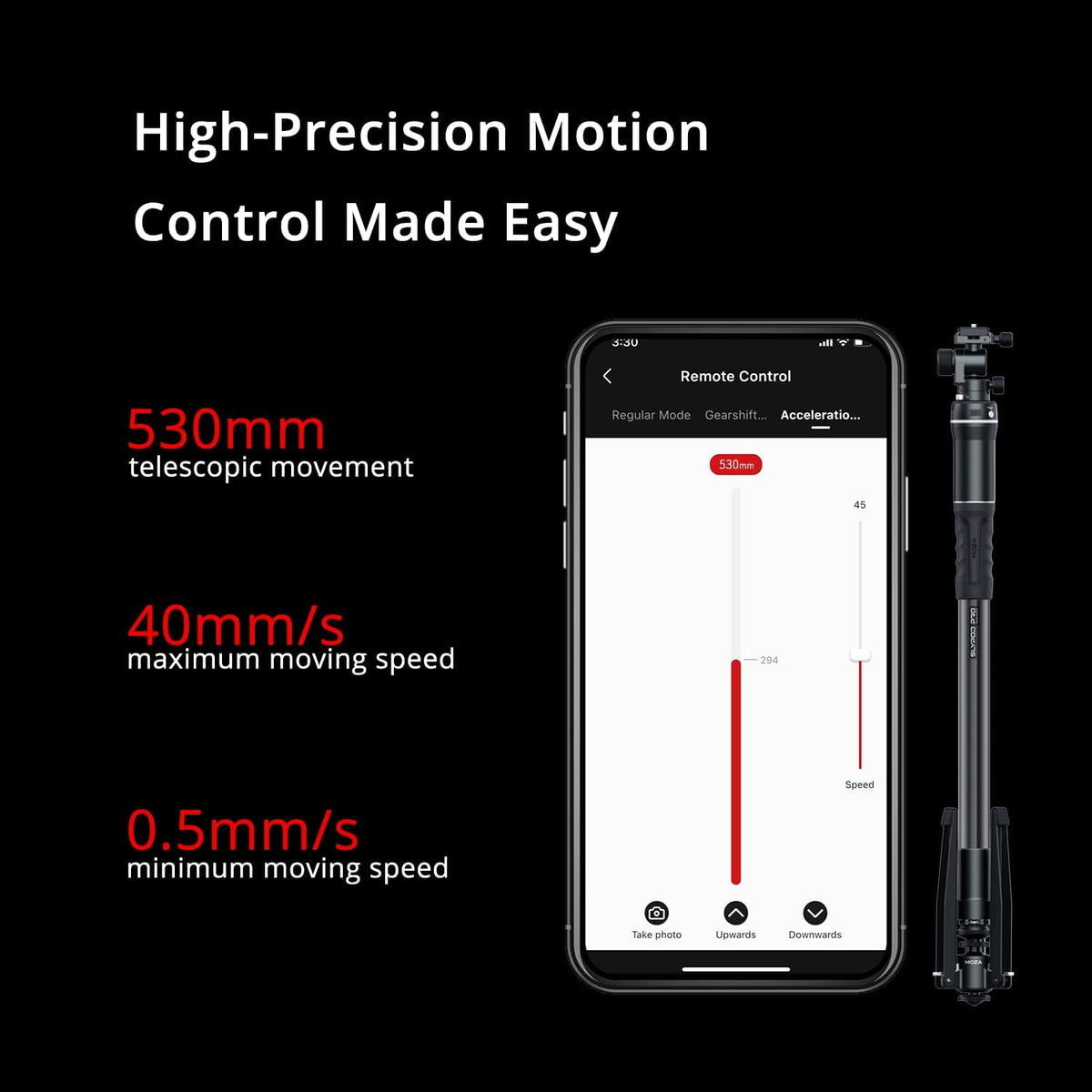 Motorized Camera Slider Monopod with Pan and Tilt Head & Tripod S8211