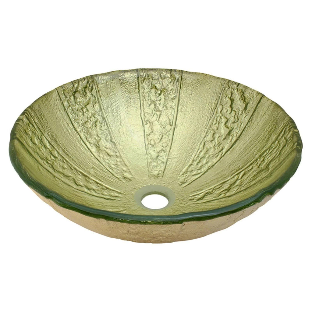 Gold Foil Glass Vessel Bathroom Sink S421745