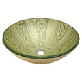 Gold Foil Glass Vessel Bathroom Sink S421745