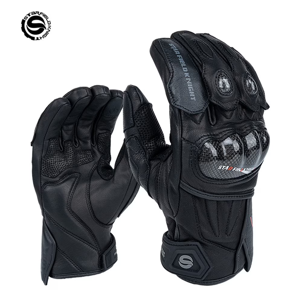 Vintage Leather Touchscreen Motorcycle Gloves A382