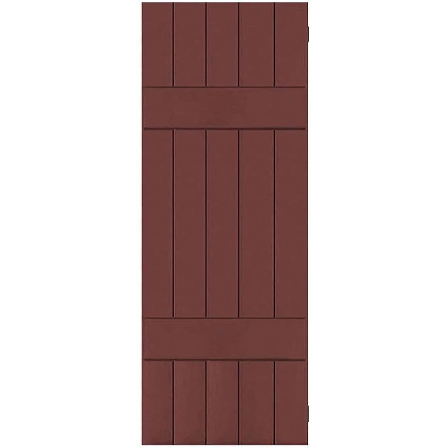 18 in. x 58 in. Exterior Real Wood Pine Board and Batten Shutters Pair R12834