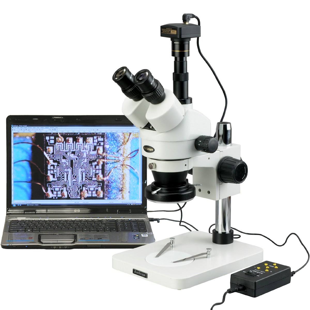 Trinocular Stereo Zoom Microscope, 7X-90X Magnification D928